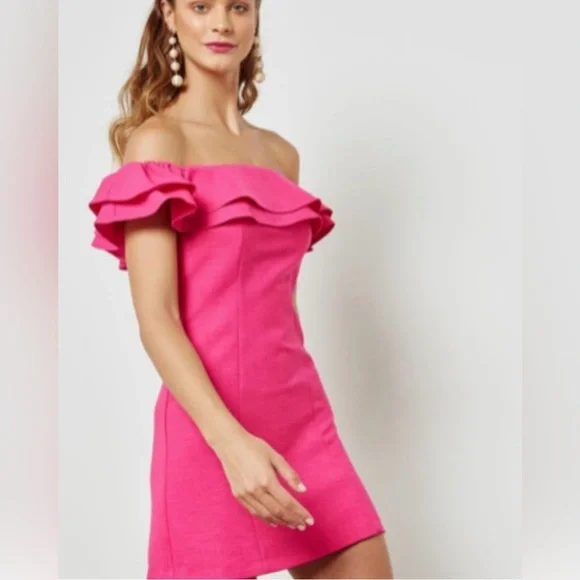 Topshop Dresses Nwt Topshop Bardot Offshoulder Ruffle Mini